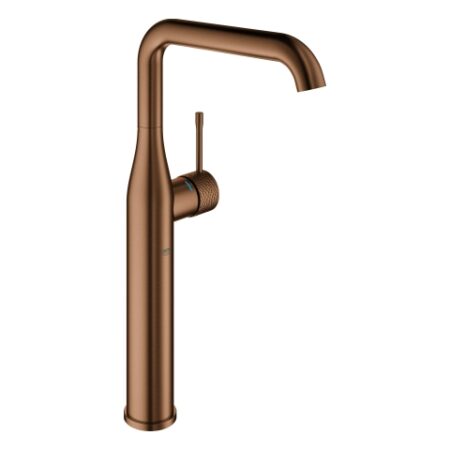 GROHE Einhand-Waschtischbatterie Essence 24170_1, XL-Size, Crafted Bedienungshebel aus Metall, glatter Körper, crafted warm sunset gebürstet