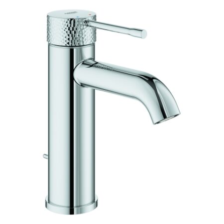 GROHE Einhand-Waschtischbatterie Essence 24171_1, S-Size, Crafted Bedienungshebel aus Metall, Zugstangen-Ablaufgarnitur 1 1/4", crafted chrom