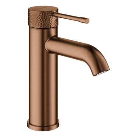 GROHE Einhand-Waschtischbatterie Essence 24172_1, S-Size, Crafted Bedienungshebel aus Metall, glatter Körper, crafted warm sunset gebürstet