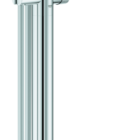 GROHE Einhand-Wannenbatterie Essence 25248_1, Bodenmontage, Fertigmontageset für 45 984, Ausladung 277 mm, eigensicher, crafted chrom