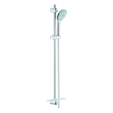 GROHE Brausestangenset Euphoria 110 Massage 27226_1, 3 Strahlarten, maximaler Durchfluss bei 3 bar: 16,6 l/min, Brausestange 900 mm, Ablage, chrom