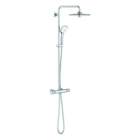 GROHE Duschsystem Euphoria System 260 27296_3, Thermostatbatterie mit Aquadimmer, 450mm Duscharm, Kopfbr. Euphoria 260 (26455), max. DF (bei 3 bar): 16 l/min, Handbr. Euphoria 110 Massage (27221), max. DF (bei 3 bar): 9,5 l/min, CoolTouch, chrom