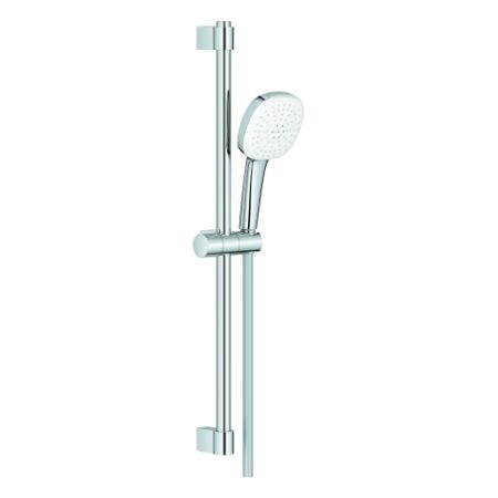 GROHE Brausestangenset Tempesta Cube 110 27578_3, 600mm, Handbrause Tempesta Cube 110, 2 Strahlarten: Rain/Jet, maximaler Durchfluss bei 3 bar: 13.5 l/min, Brauseschlauch Relexaflex 1.750mm, chrom