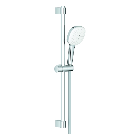GROHE Brausestangenset Tempesta Cube 110 27578_3, 600mm, Handbrause Tempesta Cube 110, 2 Strahlarten: Rain/Jet, maximaler Durchfluss bei 3 bar: 13.5 l/min, Brauseschlauch Relexaflex 1.750mm, chrom