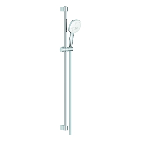 GROHE Brausestangenset Tempesta Cube 110 27788_3, 900mm, Handbrause Tempesta Cube 110, 2 Strahlarten: Rain/Jet, maximaler Durchfluss bei 3 bar: 13.5 l/min, Brauseschlauch Relexaflex 1.750mm, chrom