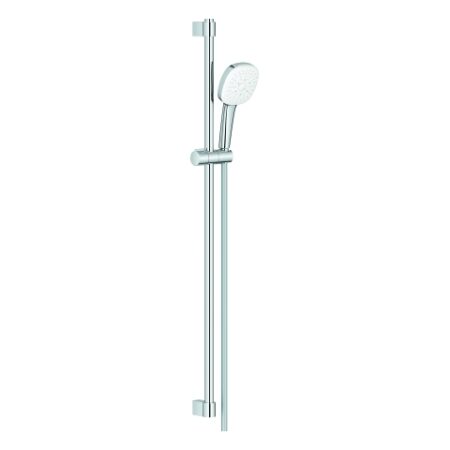 GROHE Brausestangenset Tempesta Cube 110 27789_3, 900mm, Handbrause Tempesta Cube 110, 3 Strahlarten: Rain/Jet/Massage, maximaler Durchfluss bei 3 bar: 13.5 l/min, Brauseschlauch Relexaflex 1.750mm, chrom