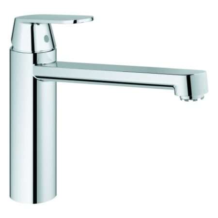 GROHE Einhand-Spültischbatterie Eurosmart Cosmopolitan 30194, mittelhoher Auslauf, Einlochmontage, Niederdruck für offene Warmwasserbereiter, chrom