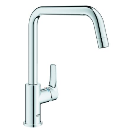 GROHE Einhand-Spültischbatterie Eurosmart 30618, für Vor-Fenster-Montage, hoher schwenkbarer Gussauslauf, chrom
