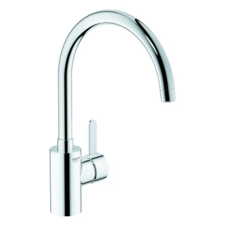 GROHE Einhand-Spültischbatterie Eurosmart Cosmopolitan 31180, hoher Auslauf, Einlochmontage, Niederdruck für offene Warmwasserbereiter, chrom