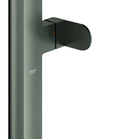 GROHE Einhand-Waschtischbatterie Plus 32618_4, XL-Size, Einlochmontage, glatter Körper, hard graphite gebürstet