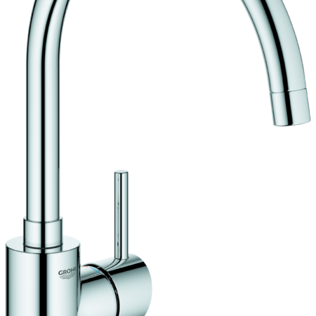GROHE Einhand-Spültischbatterie Concetto 32661_3, hoher Auslauf, Einlochmontage, getrennte innenliegende Wasserwege – kein Kontakt mit Blei oder Nickel, chrom