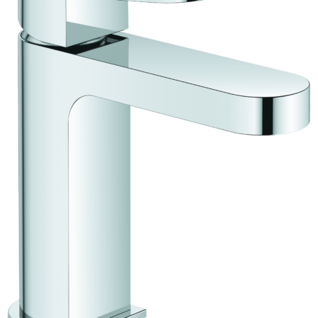 GROHE Einhand-Waschtischbatterie Plus 33163_4, S-Size, Einlochmontage, glatter Körper mit Push-open Ablaufgarnitur, chrom