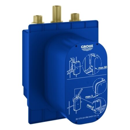 GROHE Unterputz-Einbaukasten Eurosmart CT 36322_1, mit Mischung, passend zu Selbstschluss-Fertigmontagesets, mit Dichtmanschette, für normgerechte Wanddurchführung bei Wassereinwirkung nach DIN 18534:2017