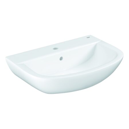 GROHE Waschtisch Bau Keramik 39421, wandhängend, 609 x 442 mm, 1 Hahnloch, mit Überlauf, aus Sanitärkeramik, alpinweiß