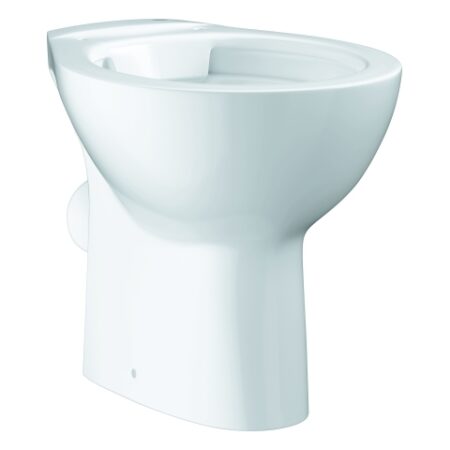 GROHE Stand-Tiefspül-WC Bau Keramik 39430, Abgang waagerecht, spülrandlos, aus Sanitärkeramik, alpinweiß