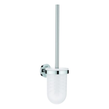 GROHE Toilettenbürstengarnitur Essentials 40374_1, Material Glas/Metall, Wandmontage, chrom/glas