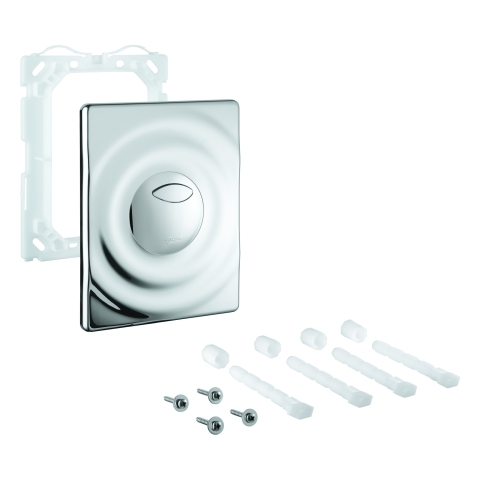GROHE WC-Betätigung Surf 42302, für den Ersatzfall, 2-Mengen- und Start & Stopp-Betätigung, 156 x 197 mm, senkrechte und waagerechte Montage, chrom