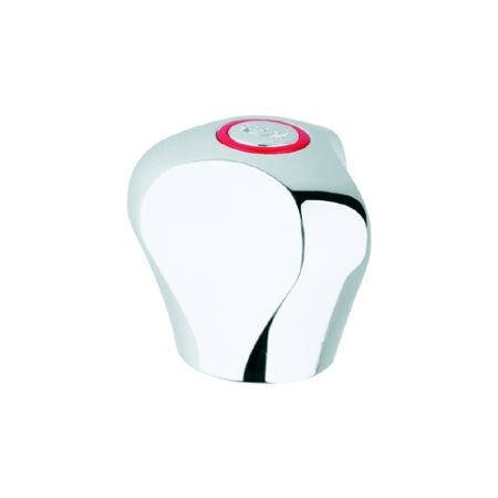 GROHE Griff Treflor 45124, mit Griffbefestigung, Markierung blau/rot, chrom