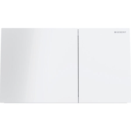GE Betaetigungsplatte Sigma70 2-Mengen Glas weiss, eckig