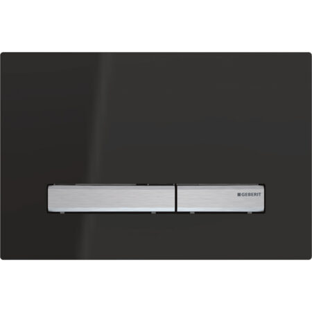 GE Betaetigungsplatte Sigma50 2-Mengen KS schwarz RAL9005/chrom, eckig