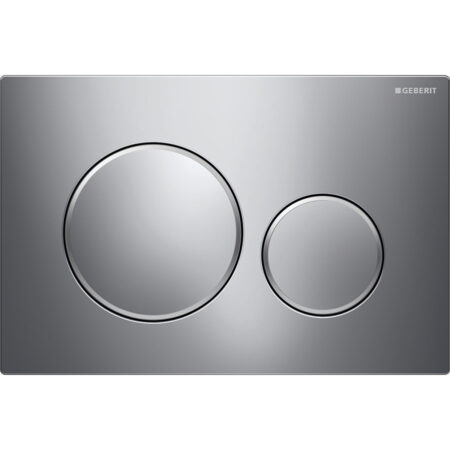 GE Betaetigungsplatte Sigma20 2-Mengen KS chrom/mattchr/chrom, rund