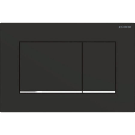 GE Betaetigungsplatte Sigma20 2-Mengen Kunststoff swmatt/glanzchrom, eckig