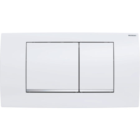 GE Betaetigungspl. Twinline30 2-Mengen weiss/glanzchrom
