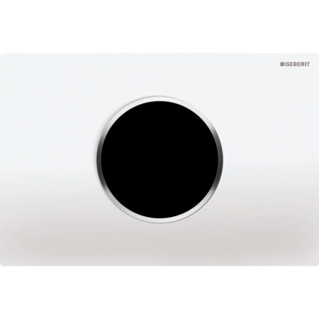 GE WC-Steuerung Typ10 IR Netz KS auto, weiss/chrom, rund