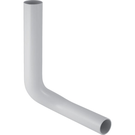 GE Spuelbogen rechts gekroepft 90 Gr. DR8 weiss