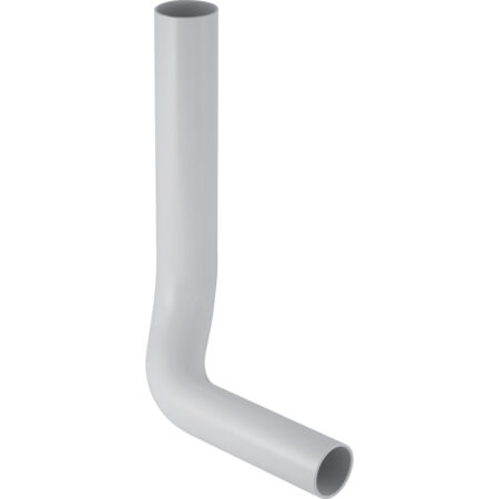 GE Spuelbogen links gekroepft 90 Gr. DL8 weiss