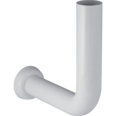 GE Spuelbogen mit Rosette 90 Gr., d32 mm, weiss, hochhaengend