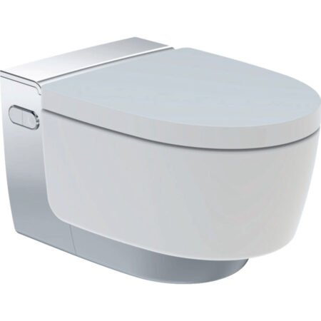 GE AquaClean Mera Classic, Wand-WC glanzchrom, Komplettanlage