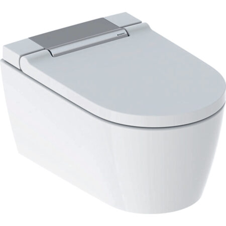 GE AquaClean Sela, Wand-WC glanzchrom, Komplettanlage