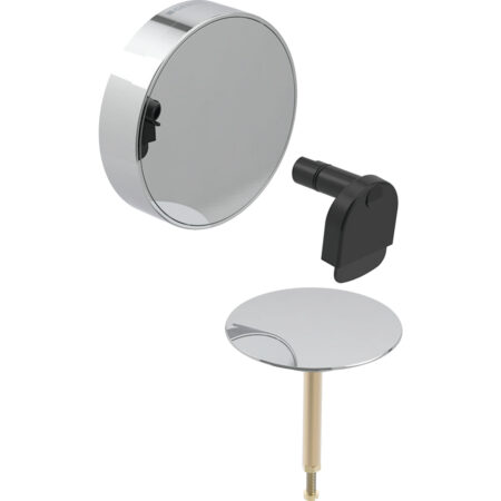 GE Fertigbauset Badewannenablauf, Split d52mm, mit Drehbet. u. Zulauf, weiss
