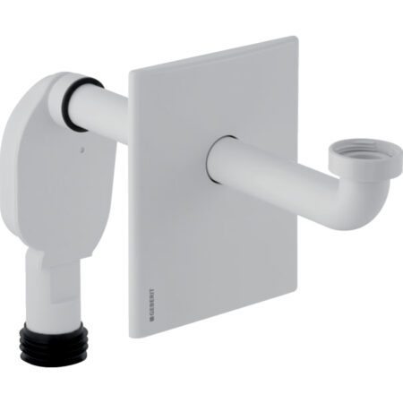 GE UP Siphon fuer Waschbecken Abdeckplatte weiss
