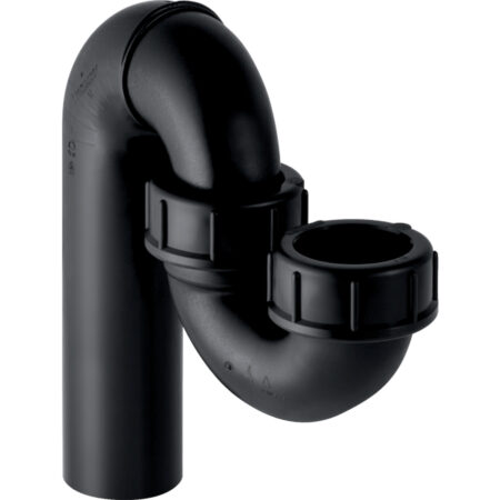 GE PE Siphon fuer Ausgussbecken d50/50mm, Ein- und Auslauf senkrecht,