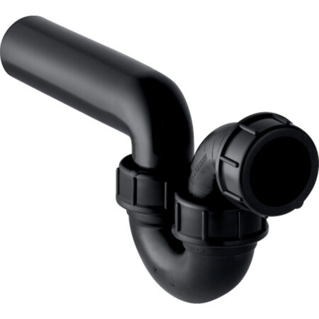 GE PE Siphon fuer Ausgussbecken d50/50mm, Ein- und Auslauf waagrecht