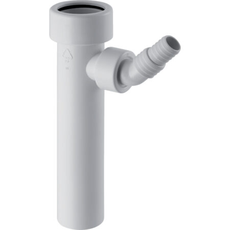 GE Anschlussstutzen m Quetschverschraub. d40mm, weiss, PP fuer Waschmaschine
