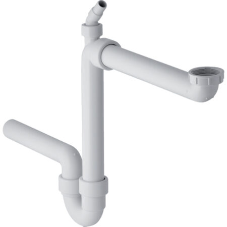 GE Fertigablauf 1teilig d40mm G1 1/2 weiss mit Schlauchtuelle