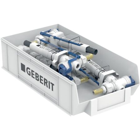 Geberit Typ 383 Set Füllventile Wasseranschluss seitlich, 3/8", Nippel aus Messing (6 St.)