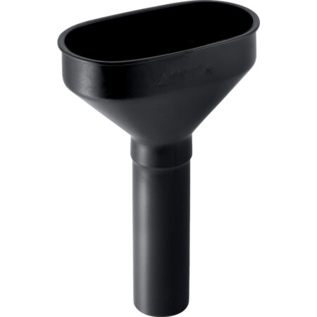 GE Trichter oval d50mm, schwarz mit Ventilsieb