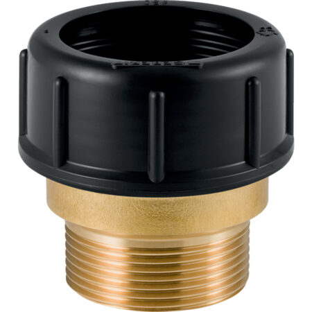 GE PE Stutzen d50mm x R1 1/2 Aussengewinde mit Verschraubung 359309