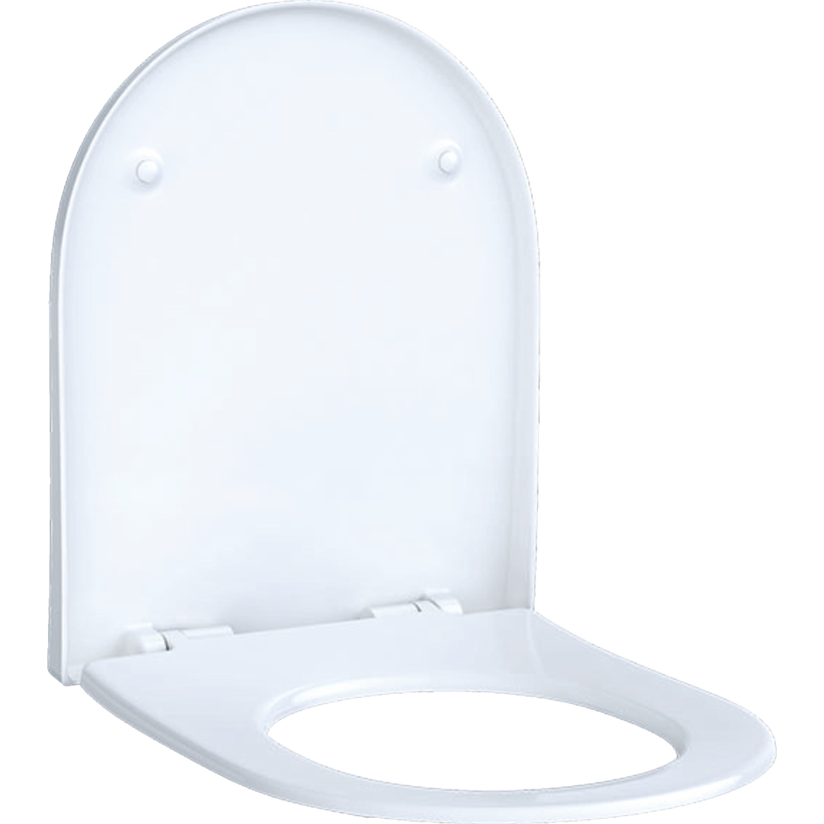 Geberit Acanto WC-Sitz: Absenkautomatik=ja, QuickRelease-Funktion=Ja, mit QuickRelease-Scharnieren, Befestigung=von oben, weiß / glänzend