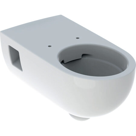 Geberit Renova Comfort Wand-WC Tiefspüler, verlängerte Ausladung, teilgeschlossenes Keramikdesign, barrierefrei, Rimfree: T=70cm, weiß