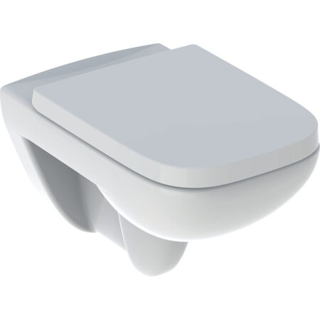 Geberit Renova Plan Set Wand-WC Tiefspüler, Rimfree, mit WC-Sitz: T=54cm, weiß