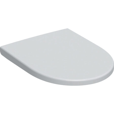 Geberit iCon WC-Sitz EasyMount: Absenkautomatik=ja, QuickRelease-Funktion=Ja, mit verriegelbaren QuickRelease-Scharnieren, Befestigung=von oben, weiß / glänzend