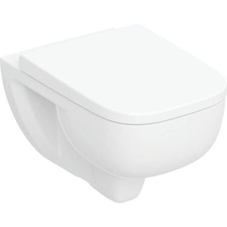 Geberit Renova Plan Set Wand-WC Tiefspüler, TurboFlush, mit WC-Sitz: T=54cm, weiß