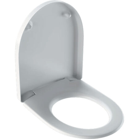 Geberit iCon WC-Sitz: Absenkautomatik=ja, QuickRelease-Funktion=nein, Befestigung=von oben, weiß / glänzend