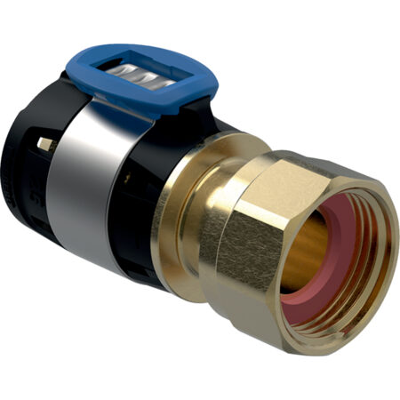 GE FlowFit Uebergang SiBr mit Ueberwurfmutter, d16mm x G1/2