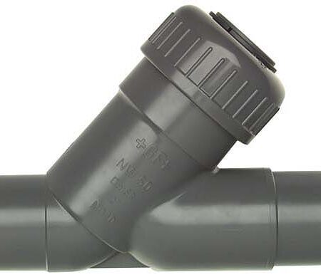 GF Schrägsitz-Rückschlagvent PVC-U/EPDM d 63 Stutzen